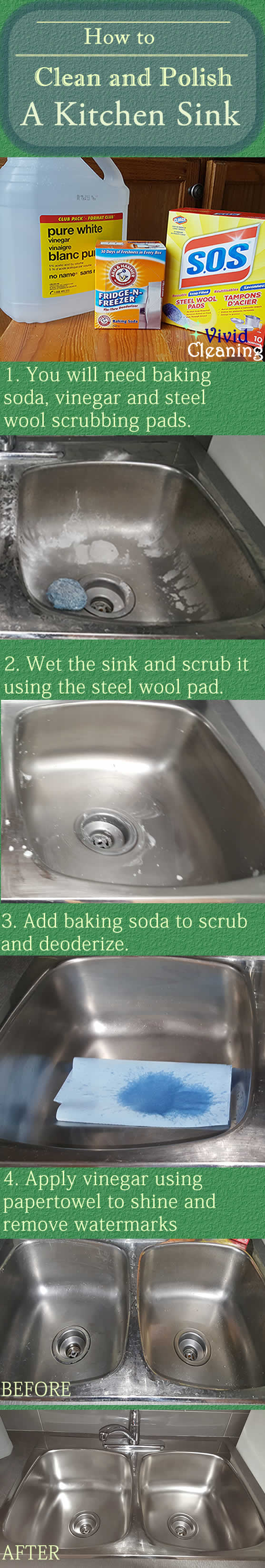 How To Clean Stainless Steel Sink Stains Naturally With