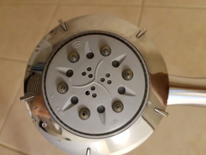 How to de-scale and unclog a stainless steel shower head using Vinegar