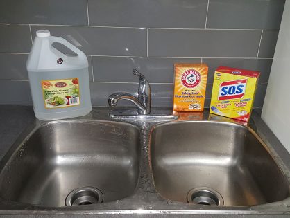 How to Clean Stainless Steel Sink Stains Naturally with Baking Soda & Vinegar